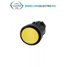 3SU1000-0AA30-0AA0, ACTUATOR BUTON SIEMENS SIRIUS, DIAMETRU DE 22 MM, GALBEN, PLAT, CU RETINERE