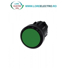 3SU1000-0AA40-0AA0, ACTUATOR BUTON SIEMENS SIRIUS, DIAMETRU DE 22 MM, VERDE, PLAT, CU RETINERE