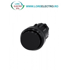 3SU1000-0BB10-0AA0, ACTUATOR BUTON SIEMENS SIRIUS, DIAMETRU DE 22 MM, NEGRU, INALT, CU REVENIRE