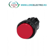 3SU1000-0BB20-0AA0, ACTUATOR BUTON SIEMENS SIRIUS, DIAMETRU DE 22 MM, ROSU, INALT, CU REVENIRE
