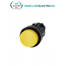 3SU1000-0BB30-0AA0, ACTUATOR BUTON SIEMENS SIRIUS, DIAMETRU DE 22 MM, GALBEN, INALT, CU REVENIRE
