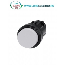 3SU1000-0BB60-0AA0, ACTUATOR BUTON SIEMENS SIRIUS, DIAMETRU DE 22 MM, ALB, INALT, CU REVENIRE