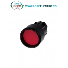 3SU1000-0CB20-0AA0, ACTUATOR BUTON SIEMENS SIRIUS, DIAMETRU DE 22 MM, ROSU, PLAT, CU INEL FRONTAL, CU REVENIRE