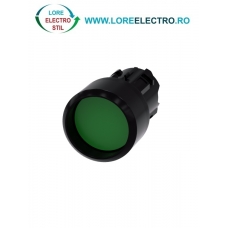 3SU1000-0CB40-0AA0, ACTUATOR BUTON SIEMENS SIRIUS, DIAMETRU DE 22 MM, VERDE, PLAT, CU INEL FRONTAL, CU REVENIRE