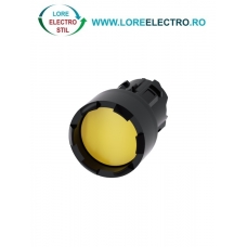 3SU1000-0DB30-0AA0, ACTUATOR BUTON SIEMENS SIRIUS, DIAMETRU DE 22 MM, GALBEN, PLAT, CU INEL FRONTAL CRESTAT, CU REVENIRE