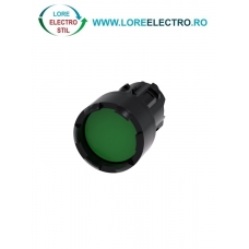 3SU1000-0DB40-0AA0, ACTUATOR BUTON SIEMENS SIRIUS, DIAMETRU DE 22 MM, VERDE, PLAT, CU INEL FRONTAL CRESTAT, CU REVENIRE