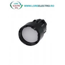 3SU1000-0DB60-0AA0, ACTUATOR BUTON SIEMENS SIRIUS, DIAMETRU DE 22 MM, ALB, PLAT, CU INEL FRONTAL CRESTAT, CU REVENIRE
