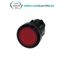 3SU1001-0AA20-0AA0, ACTUATOR BUTON ILUMINAT SIEMENS SIRIUS, DIAMETRU DE 22 MM, ROSU, PLAT, CU RETINERE