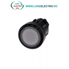 3SU1001-0AA70-0AA0, ACTUATOR BUTON ILUMINAT SIEMENS SIRIUS, DIAMETRU DE 22 MM, TRANSPARENT, PLAT, CU RETINERE