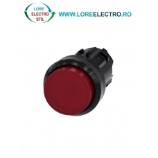 3SU1001-0BB20-0AA0, ACTUATOR BUTON ILUMINAT SIEMENS SIRIUS, DIAMETRU DE 22 MM, ROSU, INALT, CU REVENIRE