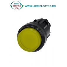 3SU1001-0BB30-0AA0, ACTUATOR BUTON ILUMINAT SIEMENS SIRIUS, DIAMETRU DE 22 MM, GALBEN, INALT, CU REVENIRE