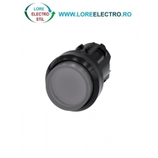 3SU1001-0BB70-0AA0, ACTUATOR BUTON ILUMINAT SIEMENS SIRIUS, DIAMETRU DE 22 MM, TRANSPARENT, INALT, CU REVENIRE