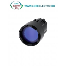 3SU1001-0DB50-0AA0, ACTUATOR BUTON ILUMINAT SIEMENS SIRIUS, DIAMETRU DE 22 MM, ALBASTRU, PLAT, CU INEL INALT, CU REVENIRE