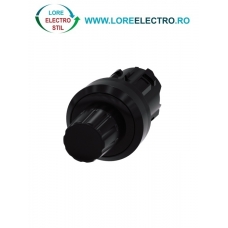 3SU1000-0HC10-0AA0, BUTON DE OPRIRE SIEMENS SIRIUS, ROTUND, DIAMETRU DE 22 MM, NEGRU, INALT, CU RETINERE PRIN ROTIRE