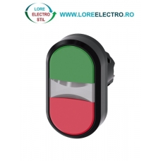 3SU1000-3AB42-0AA0, ACTUATOR BUTON DUBLU SIEMENS SIRIUS, DIAMETRU DE 22 MM, VERDE/ROSU, PLAT, CU REVENIRE