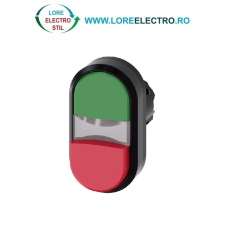 3SU1000-3BB42-0AA0, ACTUATOR BUTON DUBLU SIEMENS SIRIUS, DIAMETRU DE 22 MM, VERDE/ROSU, PLAT/INALT, CU REVENIRE