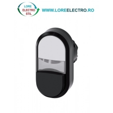 3SU1000-3BB61-0AA0, ACTUATOR BUTON DUBLU SIEMENS SIRIUS, DIAMETRU DE 22 MM, ALB/NEGRU, PLAT/INALT, CU REVENIRE