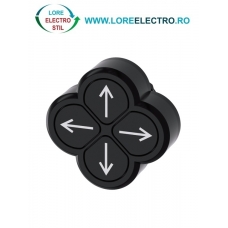 3SU1000-3FB11-0AU0, ACTUATOR BUTON CVADRUPLU SIEMENS SIRIUS, DIAMETRU DE 22 MM, NEGRU MARCAT CU SAGETI, PLAT, CU REVENIRE