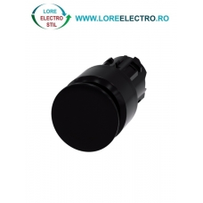 3SU1000-1AA10-0AA0, ACTUATOR BUTON TIP CIUPERCA SIEMENS SIRIUS, DIAMETRU DE 22 MM, NEGRU, PLAT (30 MM), CU RETINERE