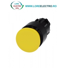 3SU1000-1AA30-0AA0, ACTUATOR BUTON TIP CIUPERCA SIEMENS SIRIUS, DIAMETRU DE 22 MM, GALBEN, PLAT (30 MM), CU RETINERE