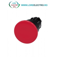 3SU1000-1BA20-0AA0, ACTUATOR BUTON TIP CIUPERCA SIEMENS SIRIUS, DIAMETRU DE 22 MM, ROSU, INALT (40 MM), CU RETINERE
