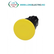 3SU1000-1BA30-0AA0, ACTUATOR BUTON TIP CIUPERCA SIEMENS SIRIUS, DIAMETRU DE 22 MM, GALBEN, INALT (40 MM), CU RETINERE