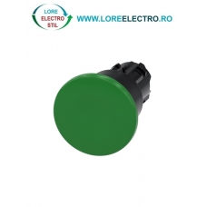 3SU1000-1BA40-0AA0, ACTUATOR BUTON TIP CIUPERCA SIEMENS SIRIUS, DIAMETRU DE 22 MM, VERDE, INALT (40 MM), CU RETINERE