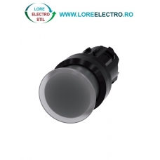 3SU1001-1AD70-0AA0, ACTUATOR BUTON TIP CIUPERCA ILUMINAT SIEMENS SIRIUS, DIAMETRU DE 22 MM, TRANSPARENT, PLAT (30 MM), CU REVENIRE