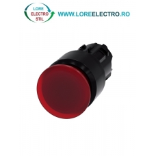 3SU1001-1AA20-0AA0, ACTUATOR BUTON TIP CIUPERCA ILUMINAT SIEMENS SIRIUS, DIAMETRU DE 22 MM, ROSU, PLAT (30 MM), CU RETINERE