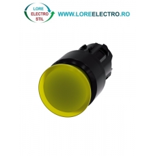 3SU1001-1AA30-0AA0, ACTUATOR BUTON TIP CIUPERCA ILUMINAT SIEMENS SIRIUS, DIAMETRU DE 22 MM, GALBEN, PLAT (30 MM), CU RETINERE