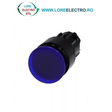 3SU1001-1AA50-0AA0, ACTUATOR BUTON TIP CIUPERCA ILUMINAT SIEMENS SIRIUS, DIAMETRU DE 22 MM, ALBASTRU, PLAT (30 MM), CU RETINERE
