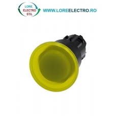 3SU1001-1BA30-0AA0, ACTUATOR BUTON TIP CIUPERCA ILUMINAT SIEMENS SIRIUS, DIAMETRU DE 22 MM, GALBEN, 40 MM, CU RETINERE