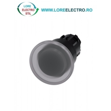 3SU1001-1BA70-0AA0, ACTUATOR BUTON TIP CIUPERCA ILUMINAT SIEMENS SIRIUS, DIAMETRU DE 22 MM, TRANSPARENT, 40 MM, CU RETINERE