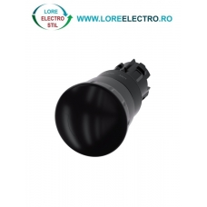 3SU1000-1HB10-0AA0, ACTUATOR BUTON TIP CIUPERCA SIEMENS SIRIUS, DIAMETRU DE 22 MM, NEGRU, 40 MM, CU RETINERE