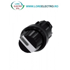 3SU1002-2AF60-0AA0, ACTUATOR COMUTATOR ROTATIV ILUMINAT SIEMENS SIRIUS, DIAMETRU DE 22 MM, ALB, CU 2 POZITII O-I, CU RETINERE