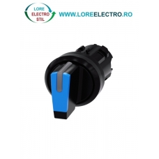 3SU1002-2BN50-0AA0, ACTUATOR COMUTATOR ROTATIV ILUMINAT SIEMENS SIRIUS, DIAMETRU DE 22 MM, ALBASTRU, CU 3 POZITII I-O-II, CU RETINERE SI REVENIRE
