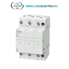 3NW7364, SOCLU PENTRU SIGURANTA FUZIBILA SIEMENS SENTRON, CU INDICATOR LED, DIMENSIUNE 8X32 MM, 3P+N, CURENT NOMINAL 20 A