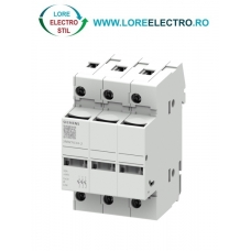 3NW7034-2, SOCLU PENTRU SIGURANTA FUZIBILA SIEMENS SENTRON, CU INDICATOR LED, DIMENSIUNE 10X38 MM, 3P, CURENT NOMINAL 32 A