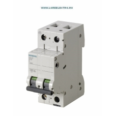 5SL6510-6 SIGURANTA AUTOMATA SIEMENS 1 POL+NUL 10 A 6KA, 2 MODULE CURBA B