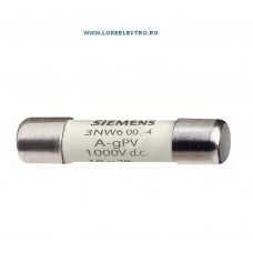 3NW6002-4 siguranta fuzibila SIEMENS pentru sisteme voltaice 2A DC, 1000V DC, 10x38mm, curba gPV