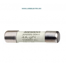 3NW6004-4 siguranta fuzibila SIEMENS pentru sisteme voltaice 4A DC, 1000V DC, 10x38mm, curba gPV