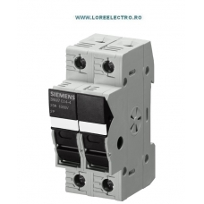 3NW7024-4 separator 10x38mm de sigurante fuzibile pentru sisteme fotovoltaice cu indicator, 2P, Siemens 1000V DC