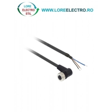 XZCP1340L2 CABLU CONECTARE CU MUFA TELEMECANIQUE, M12 MAMA (4 pini), LA 90 GRADE, LED PNP, 2M