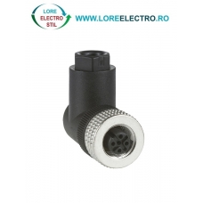 XZCC12FCM40B CONECTOR MUFA TELEMECANIQUE, M12 MAMA (4 pini), LA 90 GRADE, DOAR MUAFA, PG7