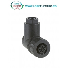 XZCC12FCP40B CONECTOR MUFA TELEMECANIQUE, M12 MAMA (4 pini), LA 90 GRADE, DOAR MUAFA, PG7