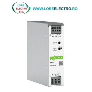 2587-2144 SURSA DE TENSIUNE ALIMENTARE 100V .. 240V AC, Iesire 24V DC, 5A WAGO, montaj pe Sina omega